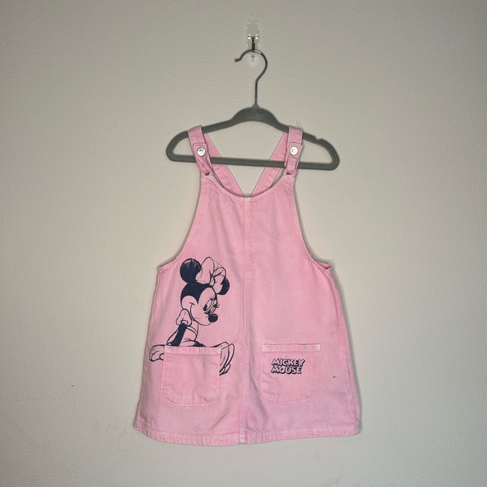 Zara disney denim overalls